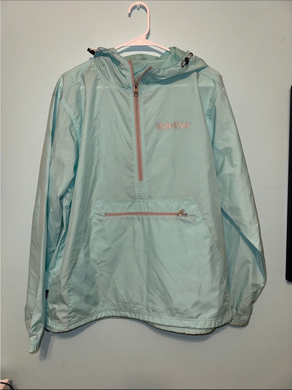Active USA Light Aqua Windbreaker Jacket